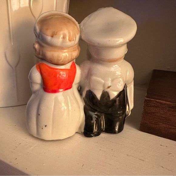 Vintage Chef & Cook Conjoined Salt and Pepper Shakers - Made in Japan - Picture 4 of 7